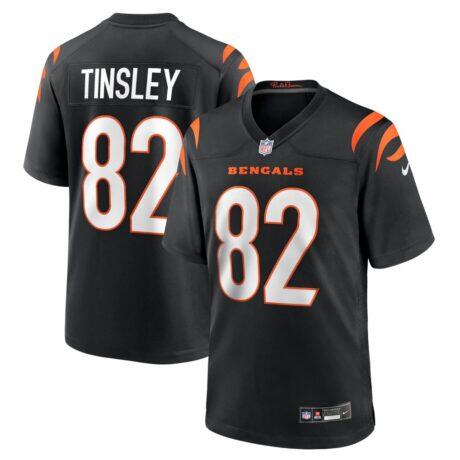 Mitchell Tinsley Cincinnati Bengals Nike Team Game Jersey - Black - Front View