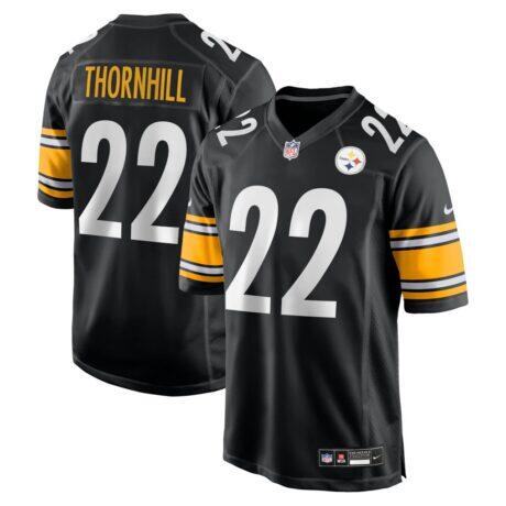 Juan Thornhill Pittsburgh Steelers Nike Team Game Jersey - Black - Front View