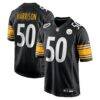 Malik Harrison Pittsburgh Steelers Nike Team Game Jersey - Black - Front View