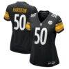 Malik Harrison Pittsburgh Steelers Nike Women's Team Game Jersey - Black - Front View