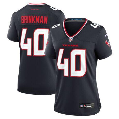 Austin Brinkman Houston Texans Nike Women's Team Game Jersey - Navy - Front View