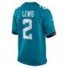 Jourdan Lewis Jacksonville Jaguars Nike Team Game Jersey - Teal - Detail View