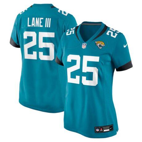 Rayuan Lane III Jacksonville Jaguars Nike Women's Team Game Jersey - Teal - Front View