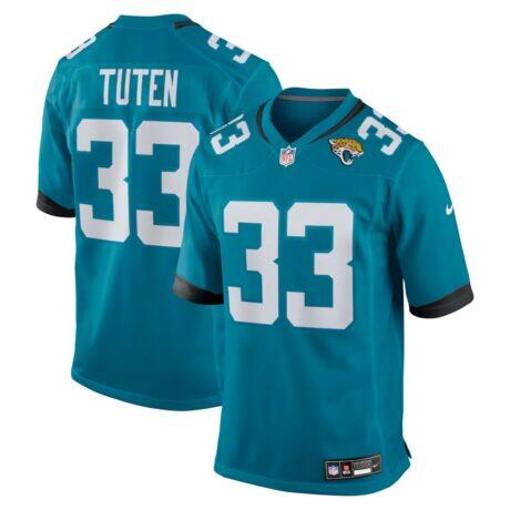 Bhayshul Tuten Jacksonville Jaguars Nike Team Game Jersey - Teal - Front View