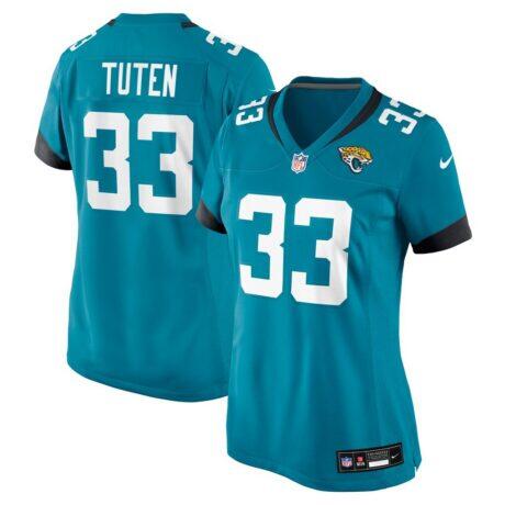 Bhayshul Tuten Jacksonville Jaguars Nike Women's Team Game Jersey - Teal - Front View