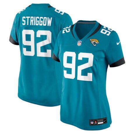 Danny Striggow Jacksonville Jaguars Nike Women's Team Game Jersey - Teal - Front View