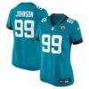 Austin Johnson Jacksonville Jaguars Nike Women's Team Game Jersey - Teal - Front View