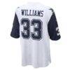 Javonte Williams Dallas Cowboys Nike Alternate Game Jersey - White - Detail View