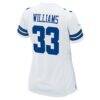 Javonte Williams Dallas Cowboys Nike Women's Game Jersey - White - Detail View