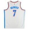 Chet Holmgren Oklahoma City Thunder Autographed Fashion7 Authentic White Nike Association Swingman Jersey - - Side View