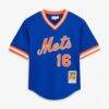 Mitchell & Ness Dwight Gooden New York Mets Youth Royal Mesh Batting Practice Jersey - - Side View