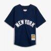 Mitchell & Ness CC Sabathia New York Yankees Youth Navy Mesh Batting Practice Jersey - - Side View
