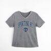 Sporting Kansas City Gameday Couture Women's Relaxed Iconic Edge Rhinestone V-Neck T-Shirt - Gray - Front View