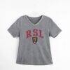 Real Salt Lake Gameday Couture Women's Relaxed Iconic Edge Rhinestone V-Neck T-Shirt - Gray - Front View