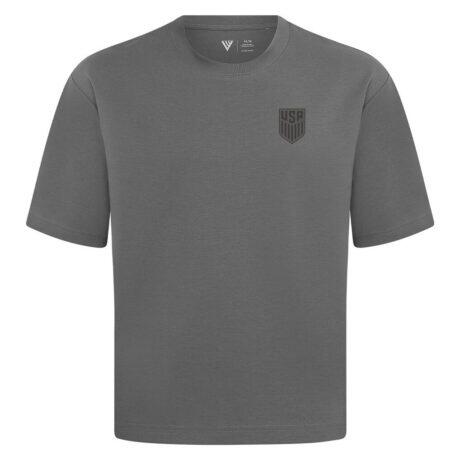 USMNT Levelwear Luxe Signature T-Shirt - Gray - Front View
