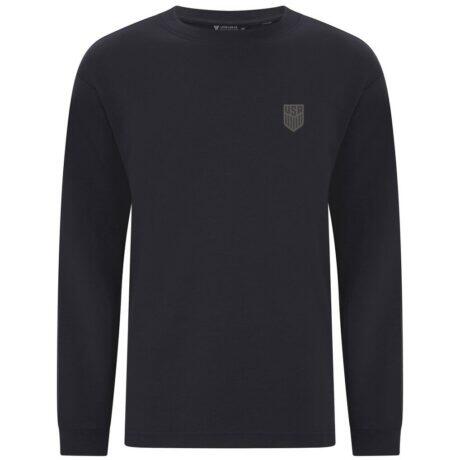USMNT Levelwear Luxe Signature Long Sleeve T-Shirt - Black - Front View