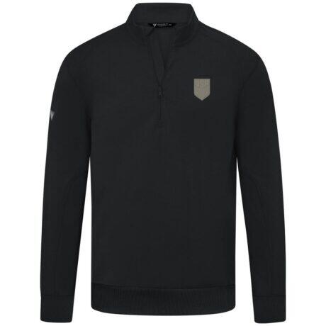 USMNT Levelwear Copper Upright Quarter-Zip Tri-Blend Fleece - Black - Front View