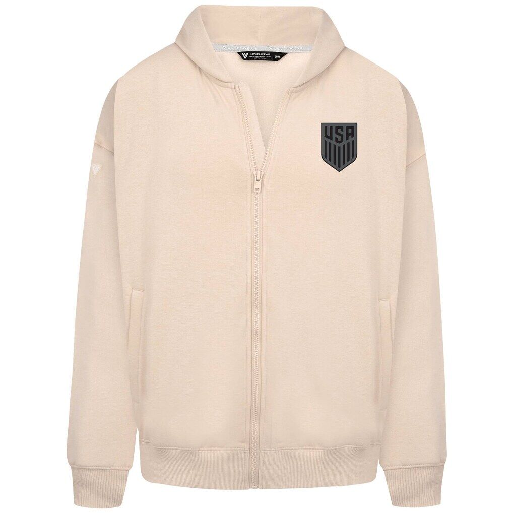 USMNT Levelwear Oversized Uphill Full-Zip Hoodie - Khaki