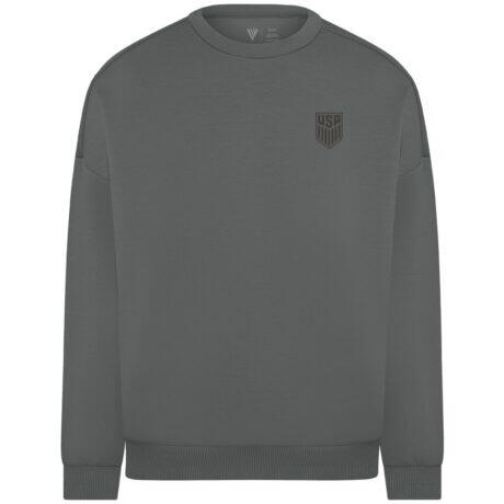 USMNT Levelwear Luxe Signature Tri-Blend Sweatshirt - Gray - Front View