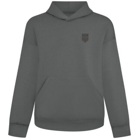 USMNT Levelwear Luxe Signature Tri-Blend Hoodie - Gray - Front View