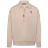 USMNT Levelwear Luxe Signature Quarter-Zip Tri-Blend Sweatshirt with 3-D Patch - - Front View
