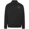 USMNT Levelwear Luxe Signature Quarter-Zip Tri-Blend Sweatshirt - Black - Front View
