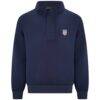 USMNT Levelwear Luxe Signature Stein Quarter-Zip Tri-Blend Sweatshirt with 3-D Patch - Navy - Front View