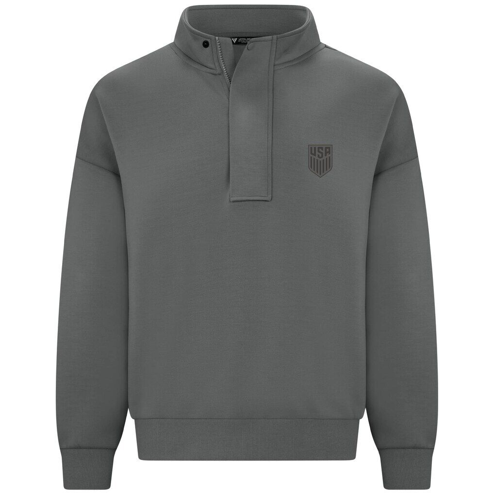USMNT Levelwear Luxe Signature Stein Quarter-Zip Tri-Blend Sweatshirt