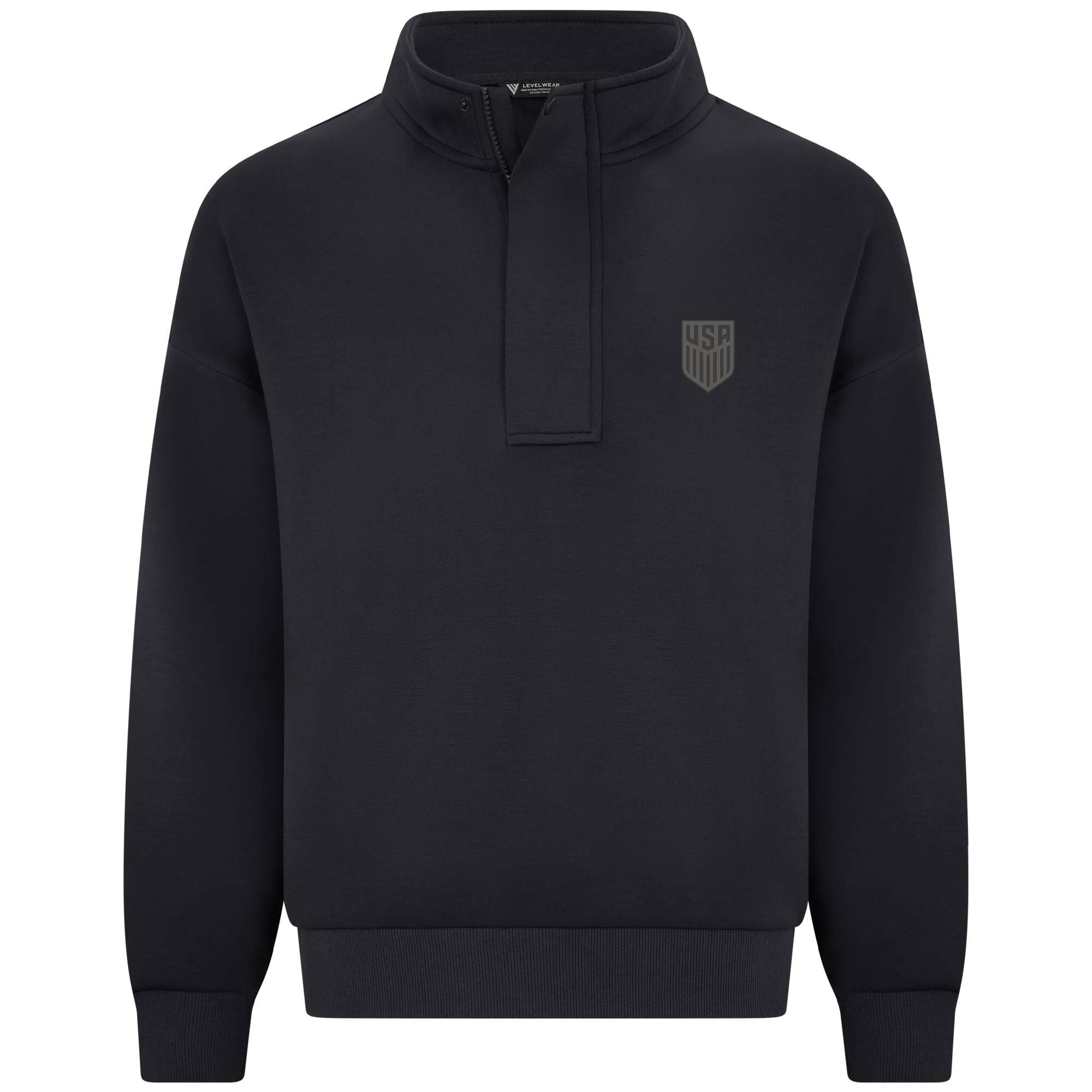 USMNT Levelwear Luxe Signature Stein Quarter-Zip Tri-Blend Sweatshirt