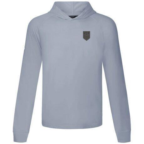 USMNT Levelwear Dimension Crest Hoodie - Gray - Front View