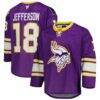 Justin Jefferson Minnesota Vikings Fashion7 Hockey Jersey - Purple - Front View