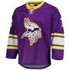 Justin Jefferson Minnesota Vikings Fashion7 Hockey Jersey - Purple - Side View