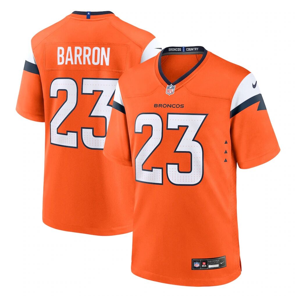 Jahdae Barron Denver Broncos Nike Team Game Jersey