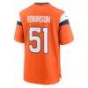 Que Robinson Denver Broncos Nike Team Game Jersey - Orange - Detail View