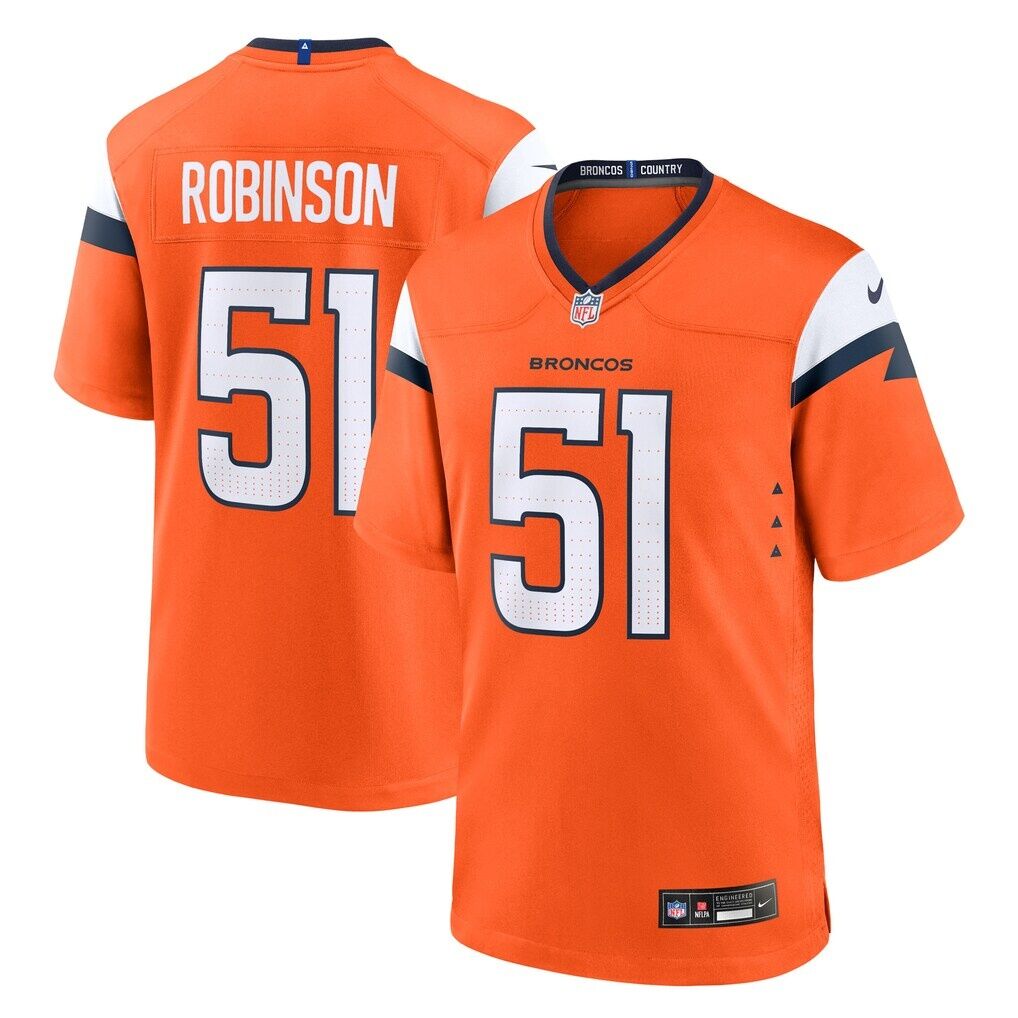 Que Robinson Denver Broncos Nike Team Game Jersey