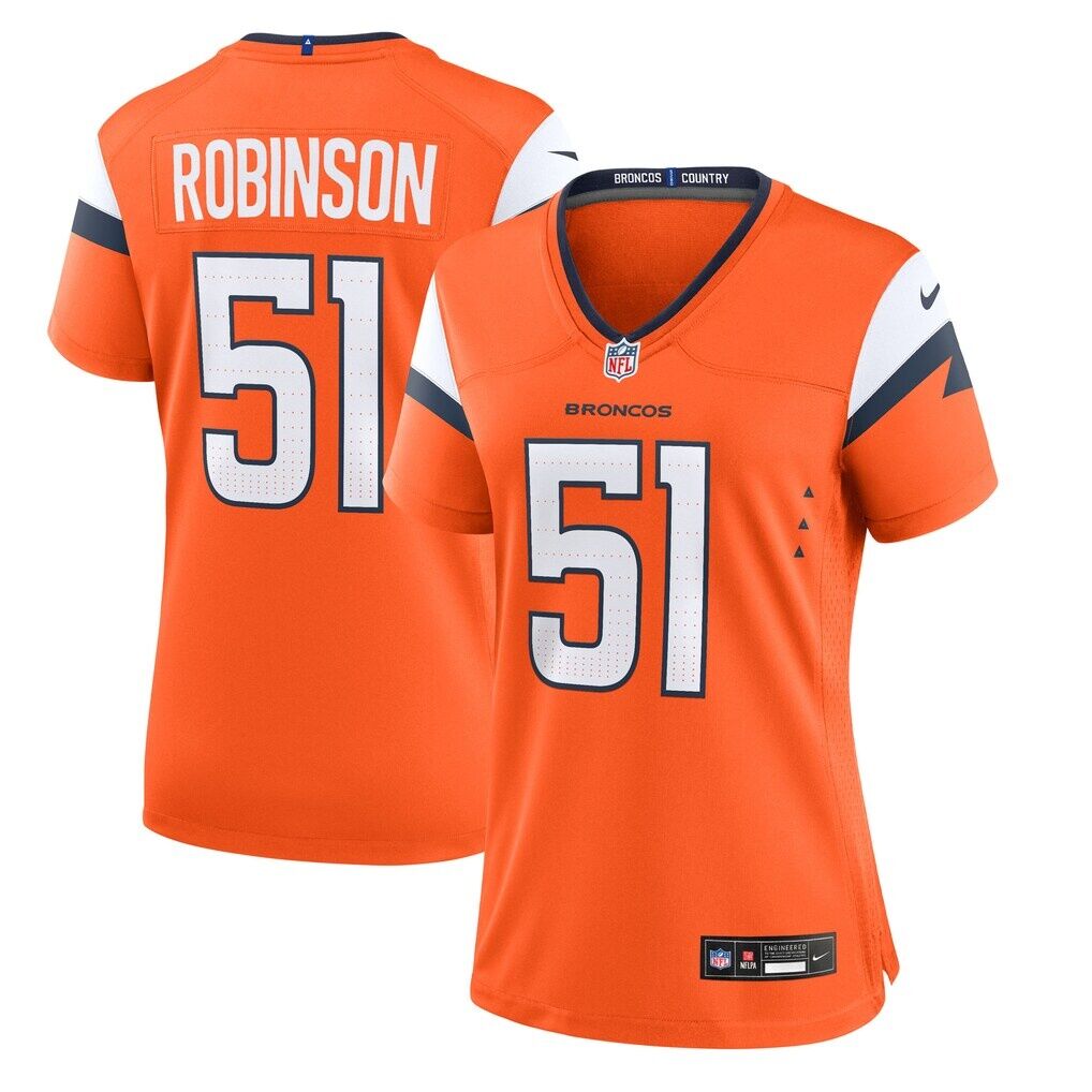 Que Robinson Denver Broncos Nike Women's Team Game Jersey