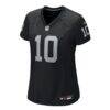 Dont'e Thornton Jr. Las Vegas Raiders Nike Women's Team Game Jersey - Black - Side View