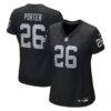Darien Porter Las Vegas Raiders Nike Women's Team Game Jersey - Black - Front View