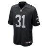 Raheem Mostert Las Vegas Raiders Nike Team Game Jersey - Black - Side View