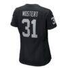 Raheem Mostert Las Vegas Raiders Nike Women's Team Game Jersey - Black - Detail View