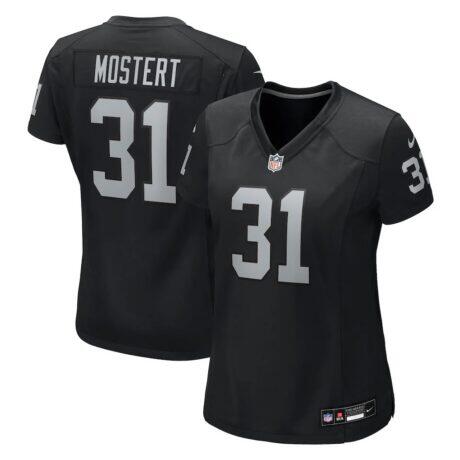 Raheem Mostert Las Vegas Raiders Nike Women's Team Game Jersey - Black - Front View