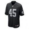 Devin White Las Vegas Raiders Nike Team Game Jersey - Black - Side View