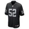 Elandon Roberts Las Vegas Raiders Nike Team Game Jersey - Black - Side View