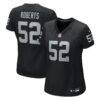 Elandon Roberts Las Vegas Raiders Nike Women's Team Game Jersey - Black - Front View