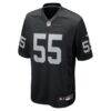 Cody Lindenberg Las Vegas Raiders Nike Team Game Jersey - Black - Side View