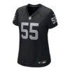 Cody Lindenberg Las Vegas Raiders Nike Women's Team Game Jersey - Black - Side View
