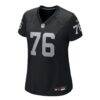 Caleb Rogers Las Vegas Raiders Nike Women's Team Game Jersey - Black - Side View