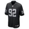 JJ Pegues Las Vegas Raiders Nike Team Game Jersey - Black - Side View