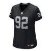JJ Pegues Las Vegas Raiders Nike Women's Team Game Jersey - Black - Side View