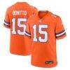 Nik Bonitto Denver Broncos Nike Alternate 2 Mile High Collection 1977 Throwback Game Jersey - Orange - Front View